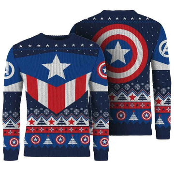 Captain America Christmas Ugly Sweater – Moonbestprint