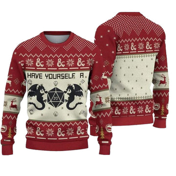 Have Yourself a Dungeons and Dragons Ugly Sweater – Moonbestprint
