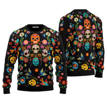 Sugar Skull Ugly Christmas Sweater – Moonbestprint