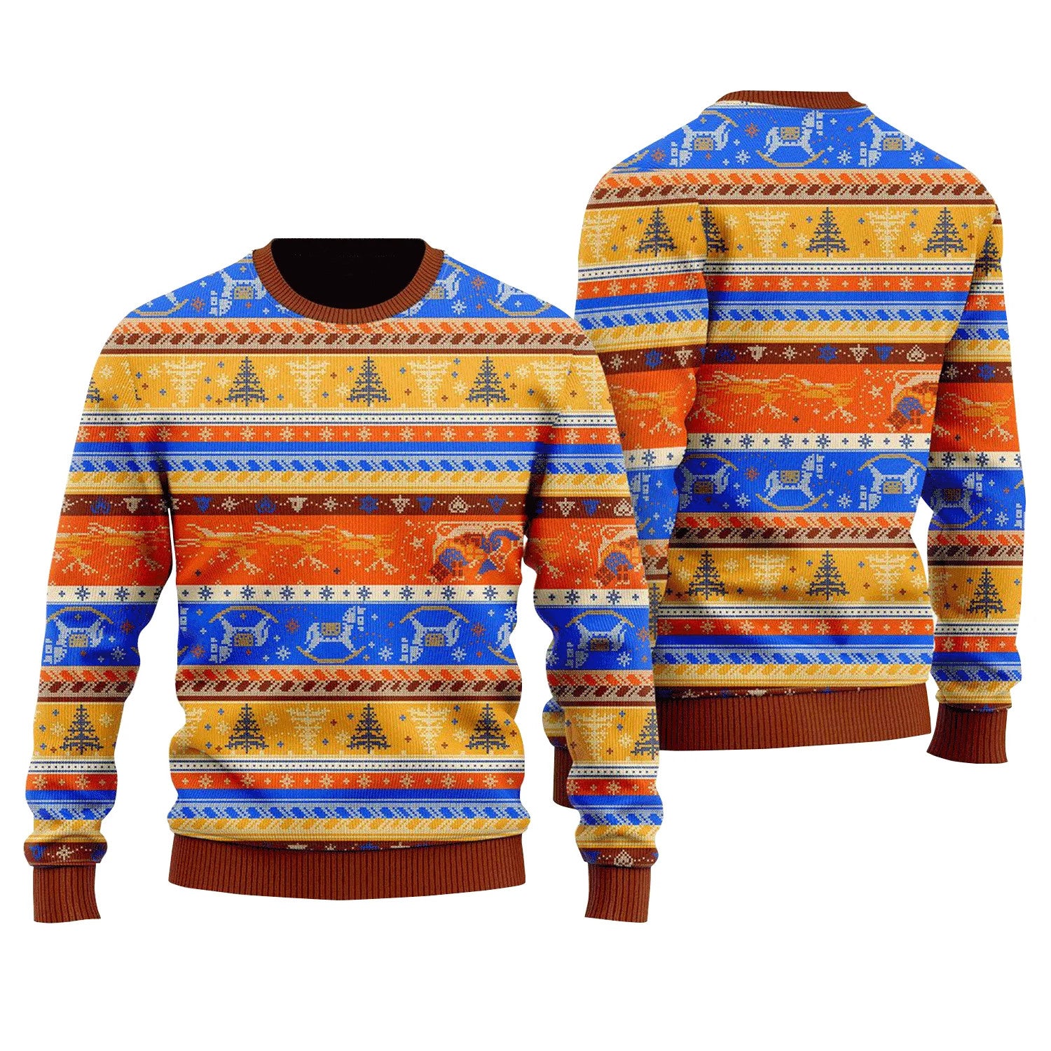 Crazy Light Up Xmas Pattern Ugly Christmas Sweater – Moonbestprint