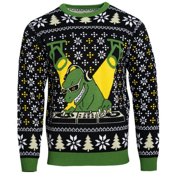 DJ T-Rex Ugly Christmas Sweater – Moonbestprint