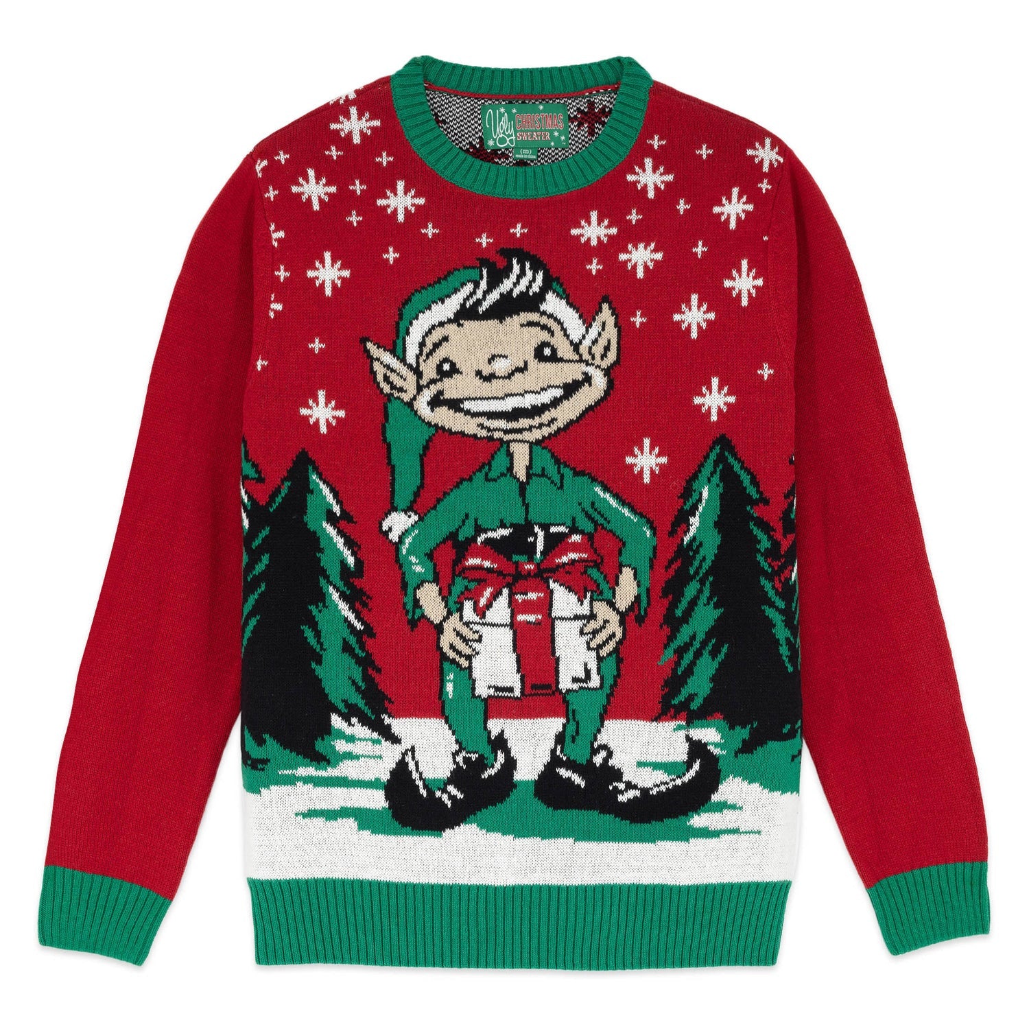 Elf Naughty Gift Box Ugly Christmas Sweater – Moonbestprint