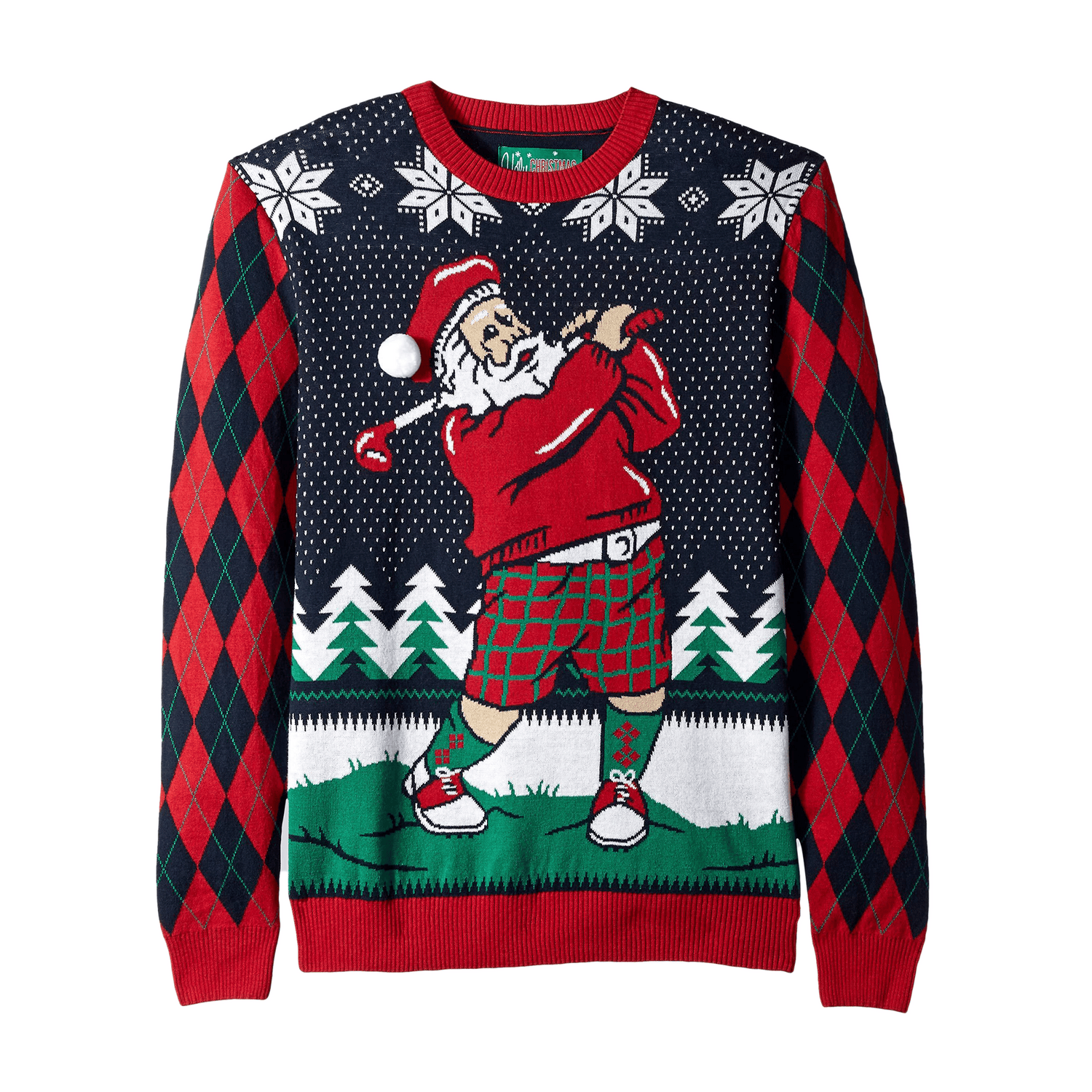 Teeing Off Golfing Santa Ugly Christmas Sweater – Moonbestprint