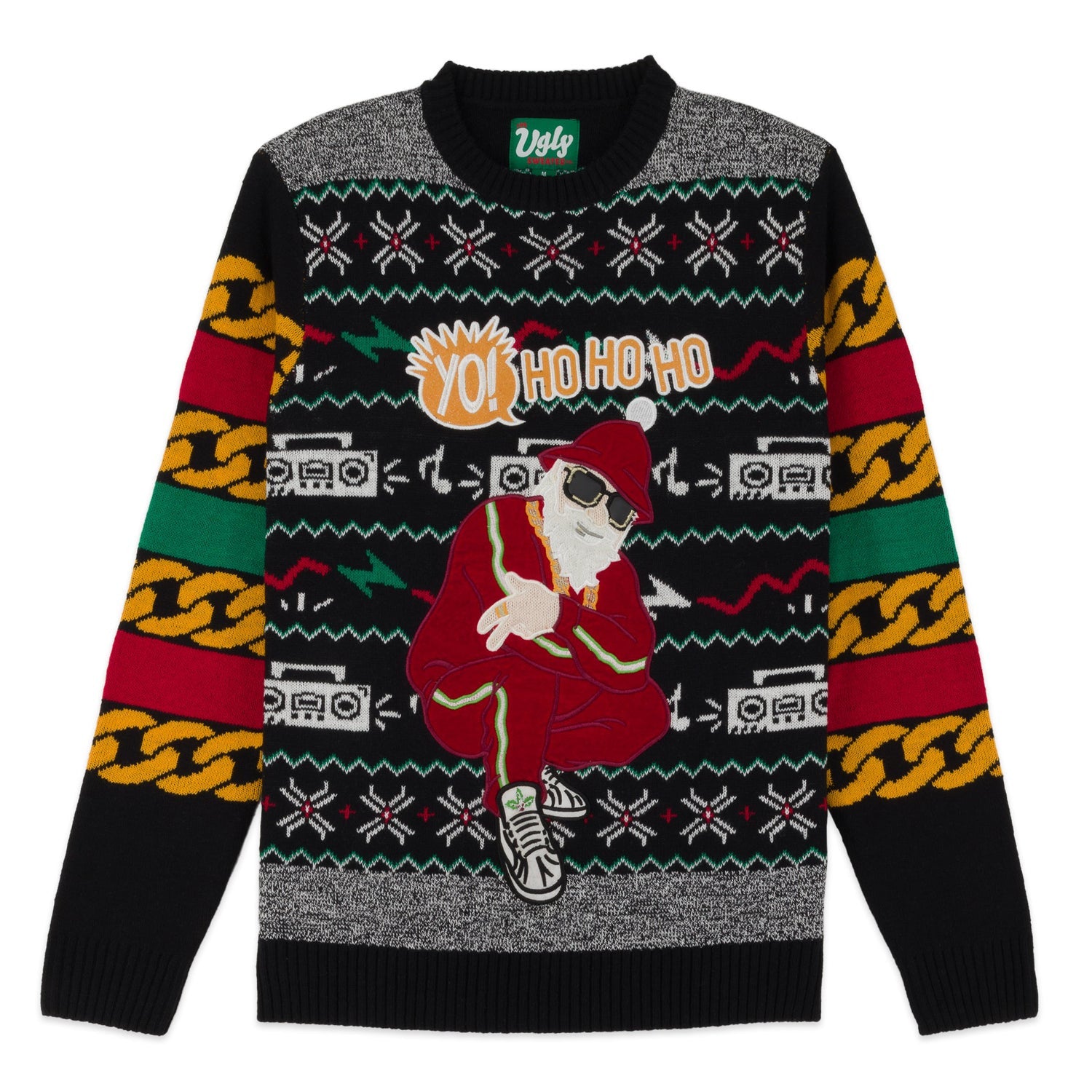 Yo Ho Ho Rap Santa Full Pattern Ugly Christmas Sweater – Moonbestprint