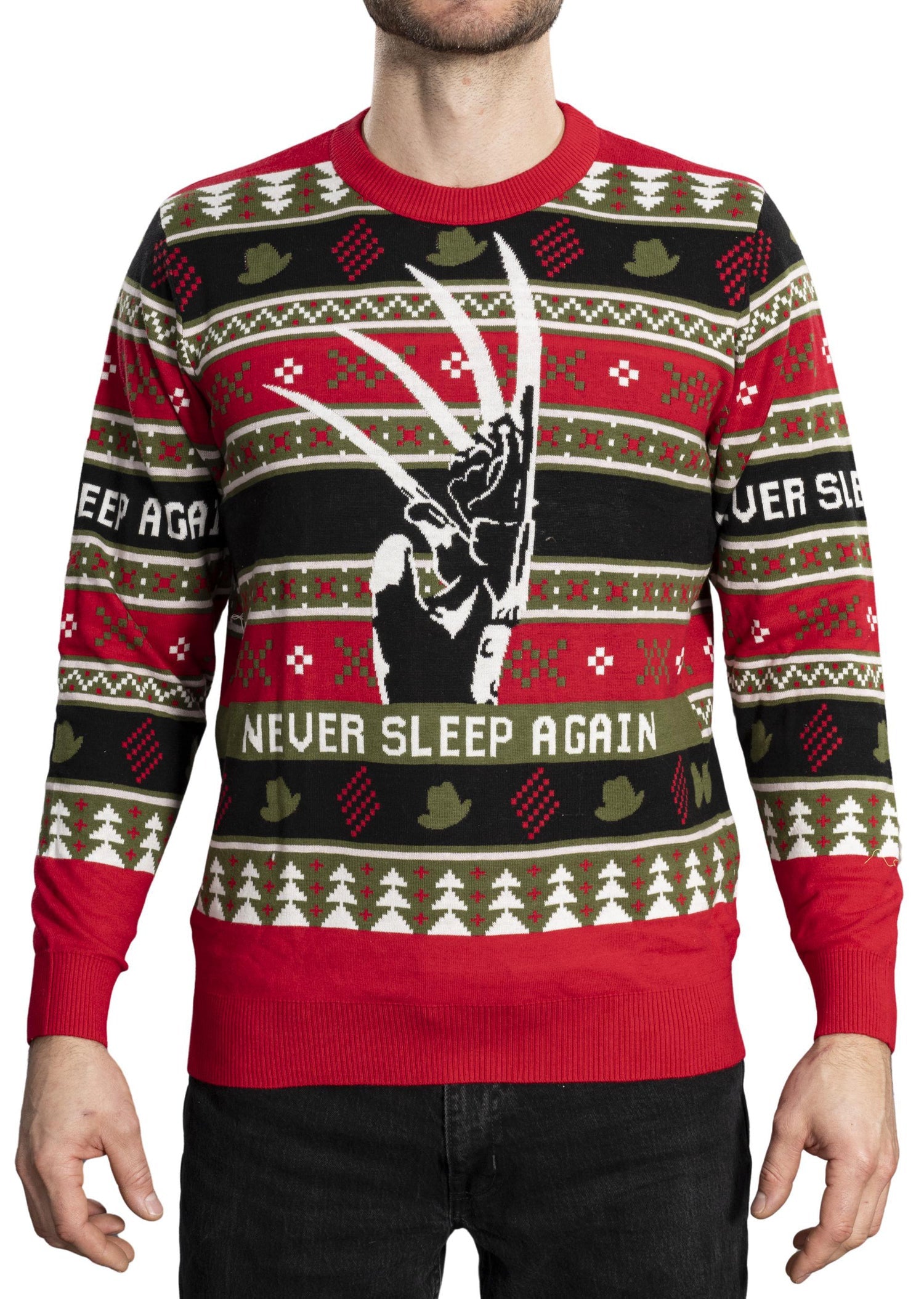 A Nightmare on Elm Street Freddy Krueger Never Sleep Again Ugly Christmas Sweater – Moonbestprint