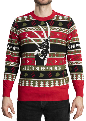 A Nightmare on Elm Street Freddy Krueger Never Sleep Again Ugly Christmas Sweater – Moonbestprint