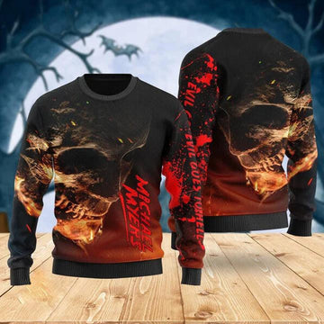 Skull Michael Myers Sweater Halloween Ugly Sweater – Moonbestprint