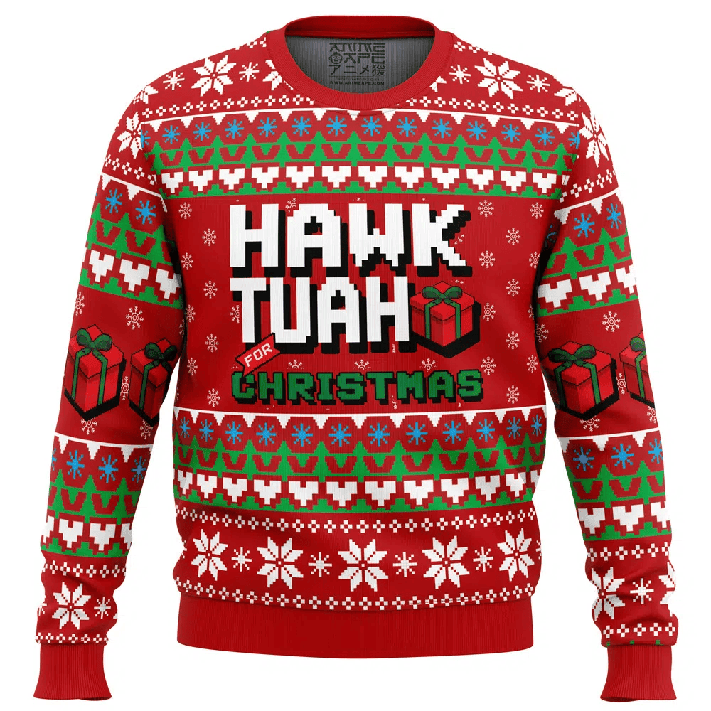 Hawk Tuah For Christmas Ugly Christmas Sweater – Moonbestprint