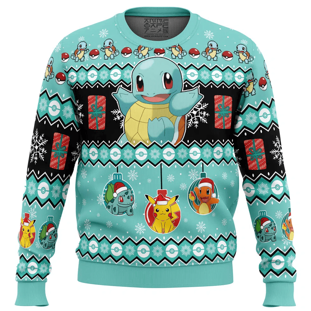 Squirtle I Choose You Pokemon Ugly Christmas Sweater – Moonbestprint