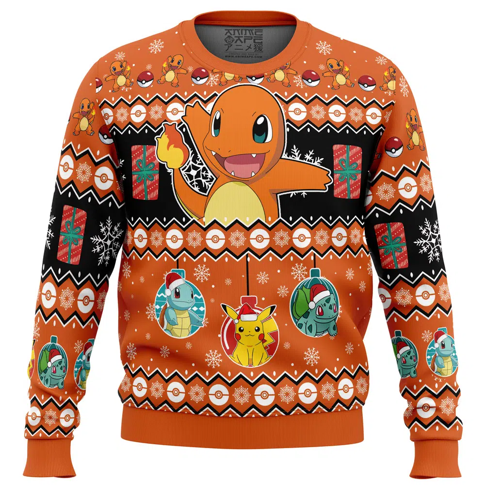 Charmander I Choose You Pokemon Ugly Christmas Sweater – Moonbestprint