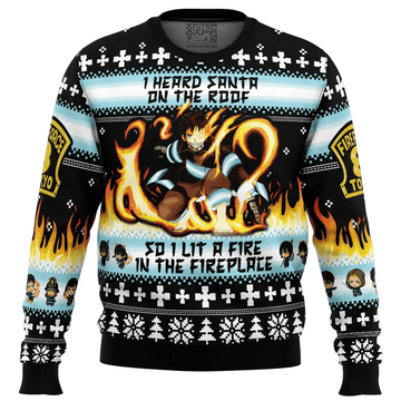 I Heard Santa on the Roof Fire Force Ugly Christmas Sweaters – Moonbestprint