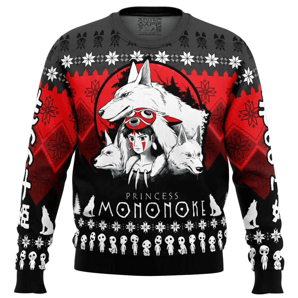 The Pack Princess Mononoke Ugly Christmas Sweater – Moonbestprint