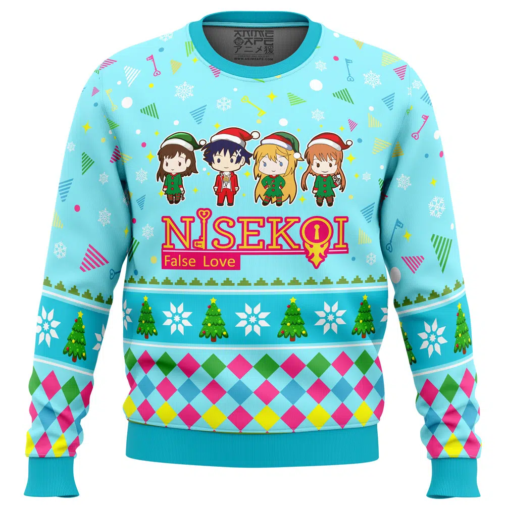 Raku And Friends Nisekoi False Love Ugly Christmas Sweater – Moonbestprint