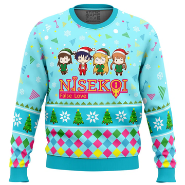 Raku And Friends Nisekoi False Love Ugly Christmas Sweater – Moonbestprint
