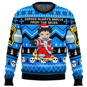 Heroes Always Arrive Fire Force Ugly Christmas Sweater – Moonbestprint