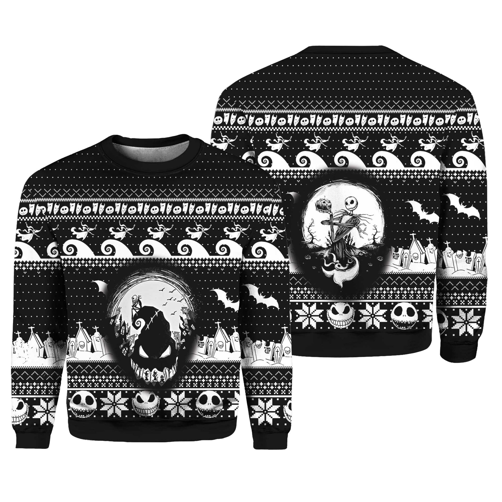 Jack Skellington Horror Nightmare Ugly Christmas Sweater – Moonbestprint