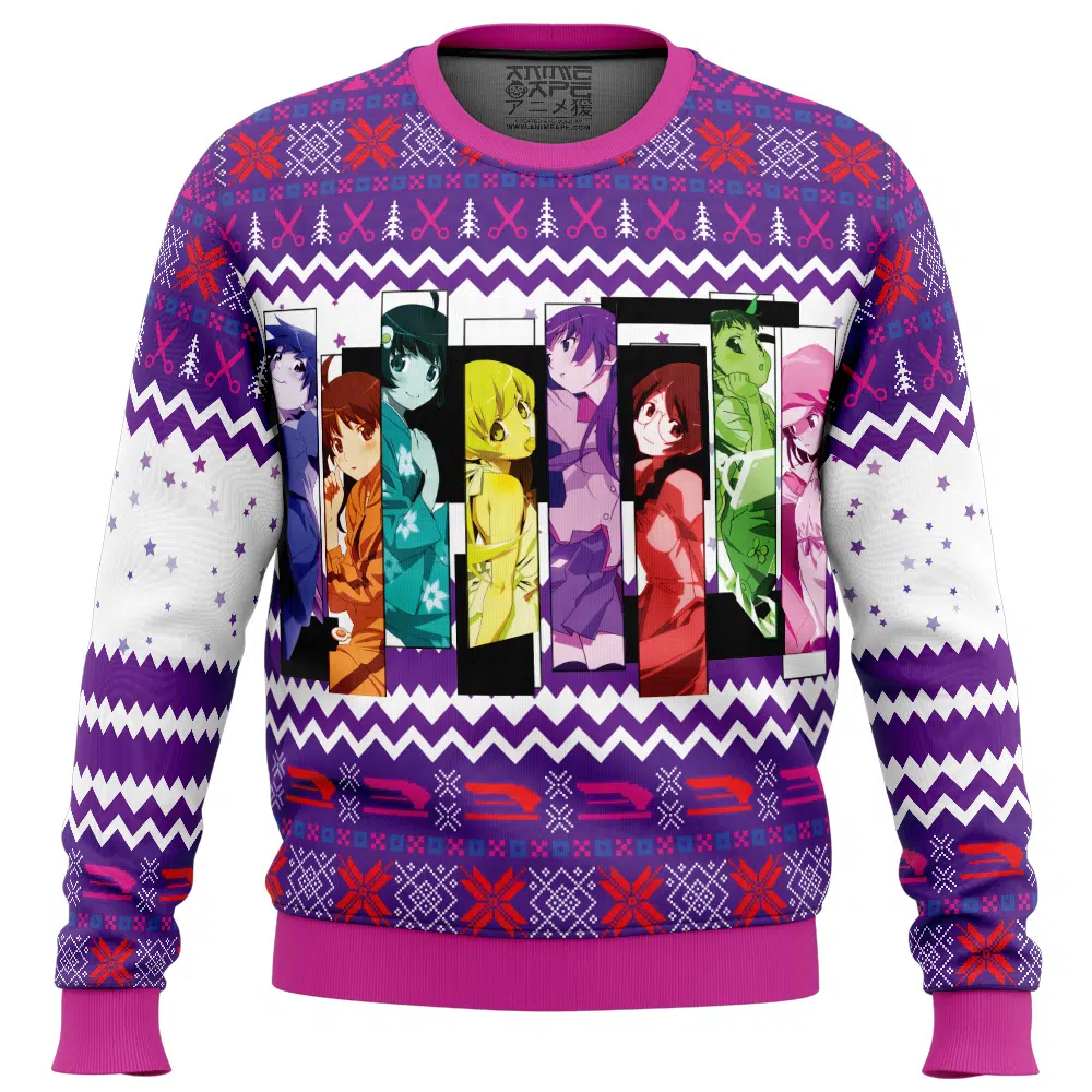 Monogatari Girls Bakemonogatari Ugly Christmas Sweater – Moonbestprint