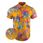 Ak'S And Vacays Orange Button Down Shirt Tactical Aloha Print Shirt Christmas Gifts For Him – Moonbestprint