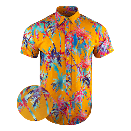 Ak'S And Vacays Orange Button Down Shirt Tactical Aloha Print Shirt Christmas Gifts For Him – Moonbestprint
