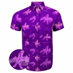 Macaws Purple Button Down Shirt Outdoor Hawaiian Tactical Shirt Good Gifts For Him – Moonbestprint