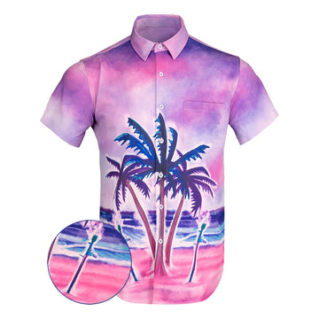 Rocket Beach Button Down Shirt Tactical Aloha Print Shirt Gun Lovers Gifts For Him – Moonbestprint