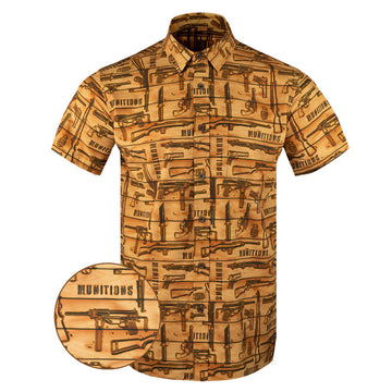 Munitions Button Down Shirt Gun Hawaiian Shirt Present For Gun Lovers – Moonbestprint
