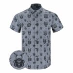 Oni Mask Button Down Shirt Hawaiian Tactical Button Down Gifts Ideas For Father – Moonbestprint