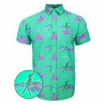 Macaws Mint Button Down Shirt Outdoor Hawaiian Tactical Shirt Good Gifts For Boyfriend – Moonbestprint