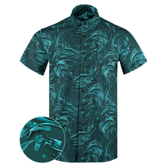 Gone Fishing Button Down Shirt Concealed Carry Hawaiian Shirt Best Christmas Gifts For Dad – Moonbestprint