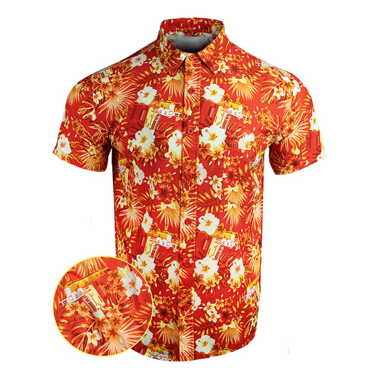 Bliss Vector Red Button Down Shirt Outdoor Hawaiian Tactical Shirt Top Christmas Gifts For Men – Moonbestprint