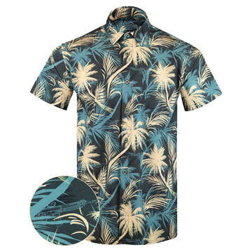 Luau Blue Button Down Shirt Tactical Tropical Print Shirt Cool Christmas Gifts For Guys – Moonbestprint