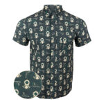 Deep Dive Green Button Down Shirt Gun Print Hawaiian Shirt Christmas Gifts For Husband – Moonbestprint