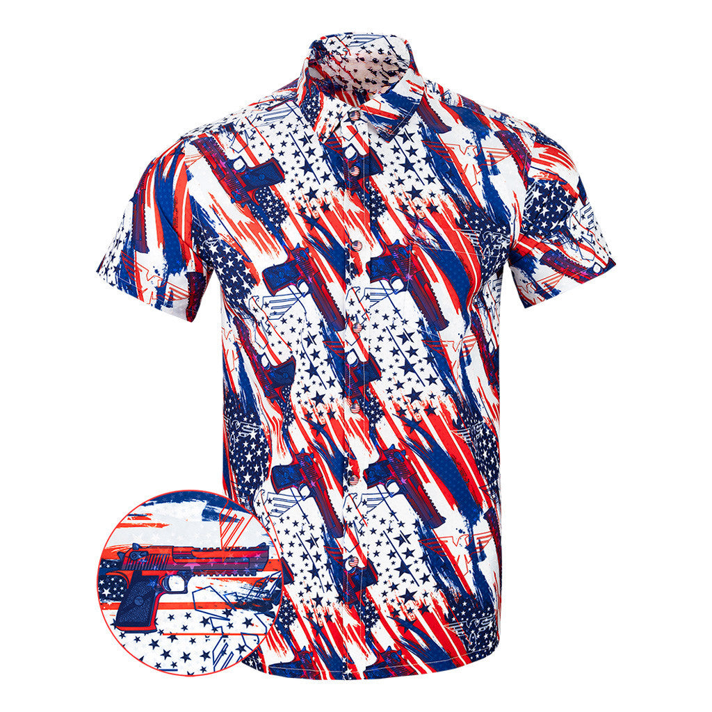 Eagles And Deagles Button Down Shirt Pearl Snaps Clothing Gun Print Hawaiian Shirt Dad Gifts – Moonbestprint