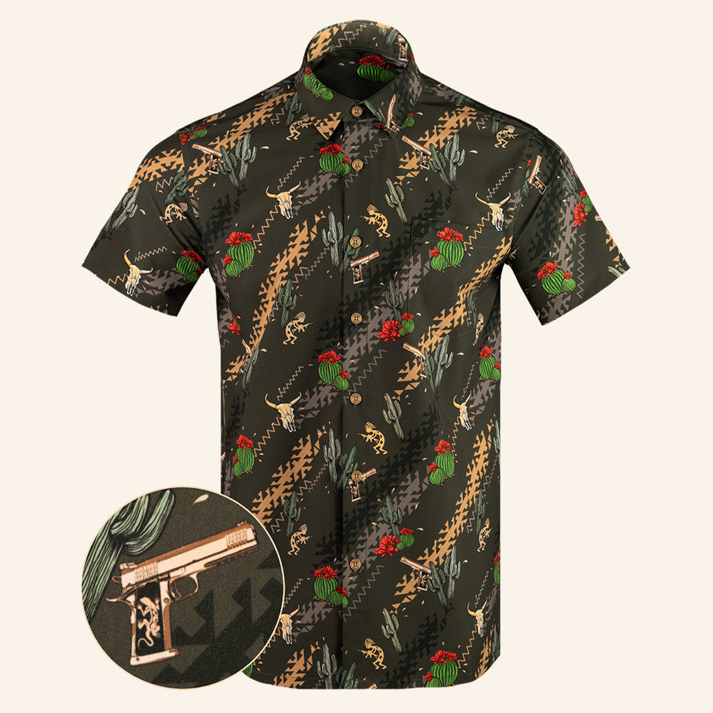 Southwest Steel Button Down Shirt Tactical Hawaiian Shirt Gifts For Father In Law – Moonbestprint
