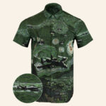 Starry Flight Green Shirt Tactical Hawaiian Shirt Present For Husband – Moonbestprint