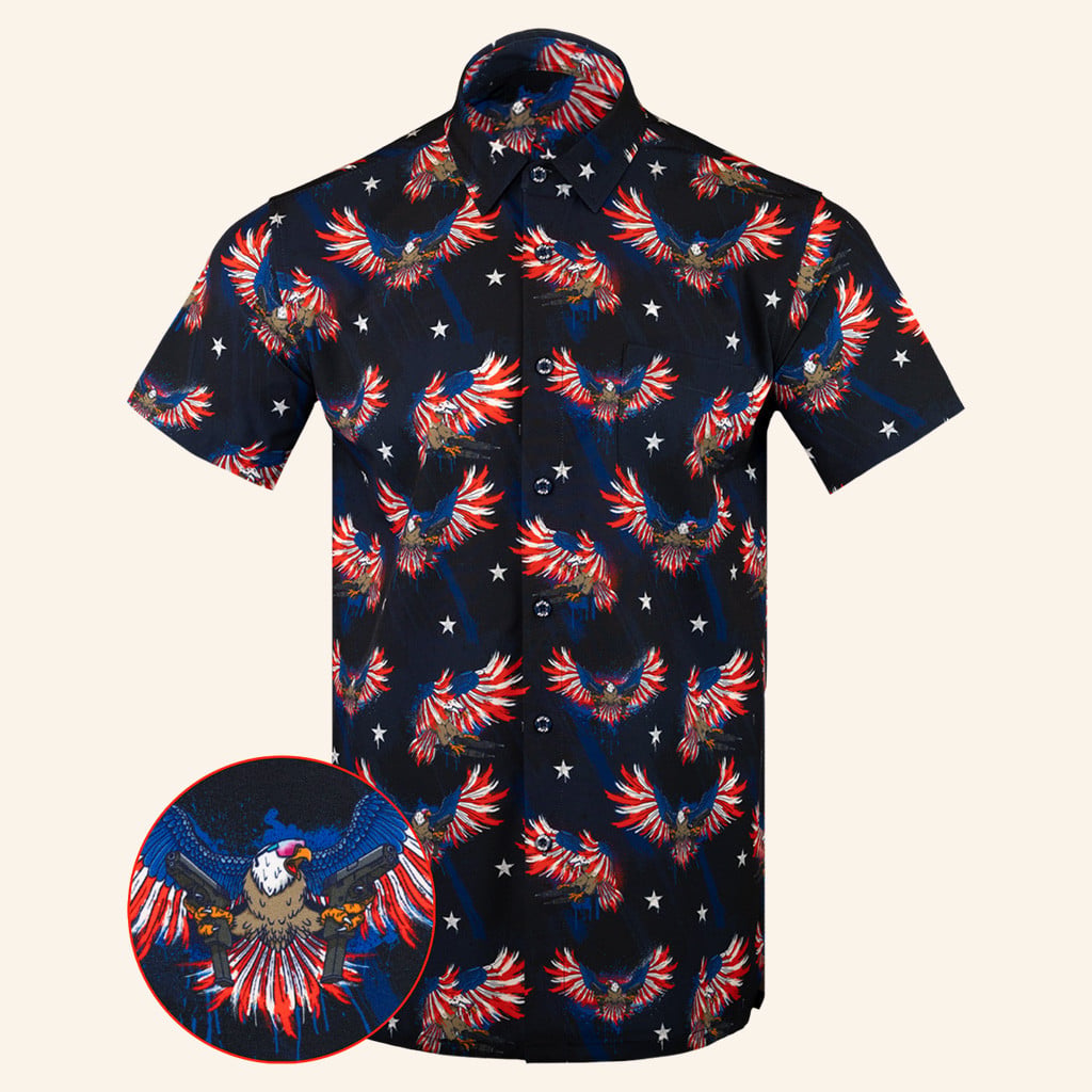 Strafing Run Button Down Shirt Tactical Hawaiian Shirt Patriotic Gifts For Dad – Moonbestprint