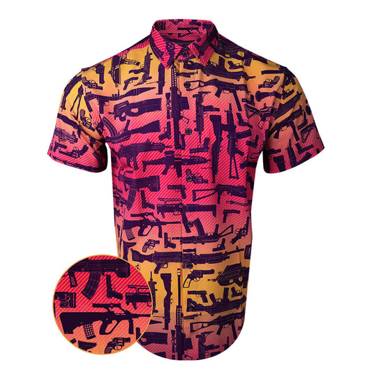 The Arsenal Button Down Shirt Tactical Hawaiian Shirt Gun Lovers Gift For Dad – Moonbestprint