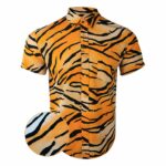 Tiger Button Down Shirt Tactical Hawaiian Shirt Good Gifts For Boyfriend – Moonbestprint