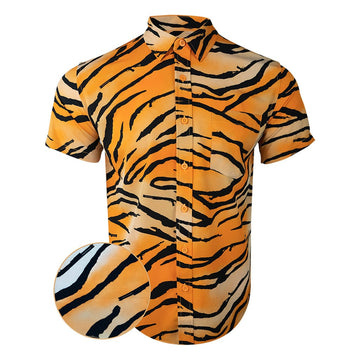 Tiger Button Down Shirt Tactical Hawaiian Shirt Good Gifts For Boyfriend – Moonbestprint