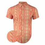 Tiki Orange Button Down Shirt Tactical Hawaiian Shirt Gifts For Gun Lovers – Moonbestprint