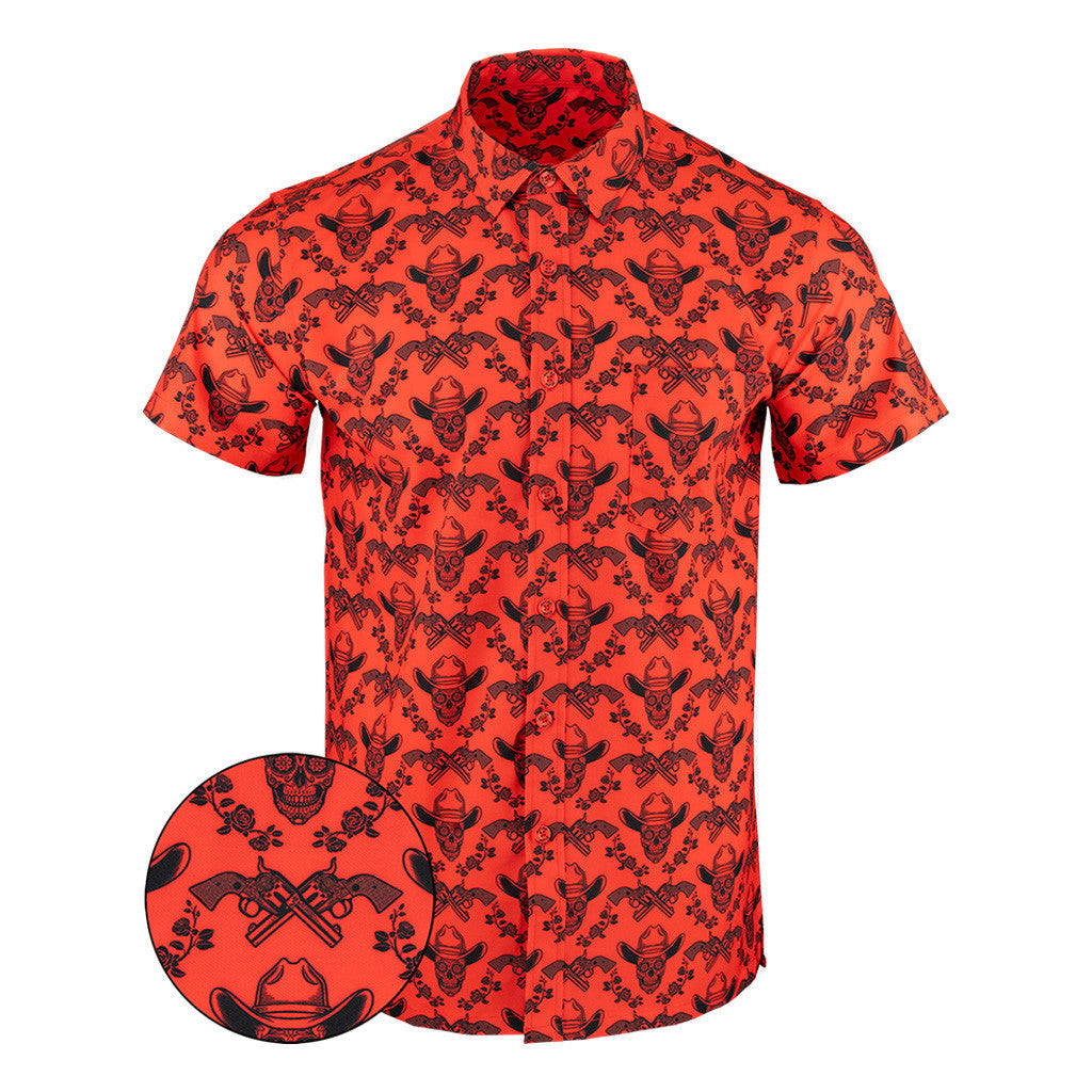 Vaquero V2 Button Down Shirt Tactical Shirt Hawaii Style Pro Gun Merch Husband Gifts – Moonbestprint