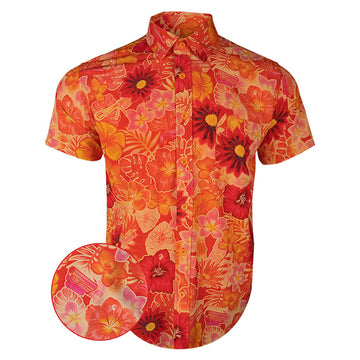 Tropical Fields Creamsicle Button Down Shirt Hawaiian Tactical Button Down Gifts For Him – Moonbestprint