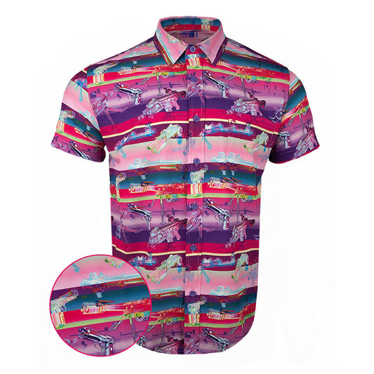 Vapor Button Down Shirt Tactical Aloha Print Shirt Pro Gun Merch Birthday Gift For Husband – Moonbestprint