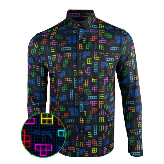 Arcade Series 3 Long Sleeve Button Down Shirt Hawaiian Tactical Button Down Gifts For Him – Moonbestprint