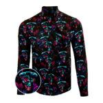 Black Beard Long Sleeve Button Down Shirt Gun Print Hawaiian Shirt Xmas Presents For Friends – Moonbestprint