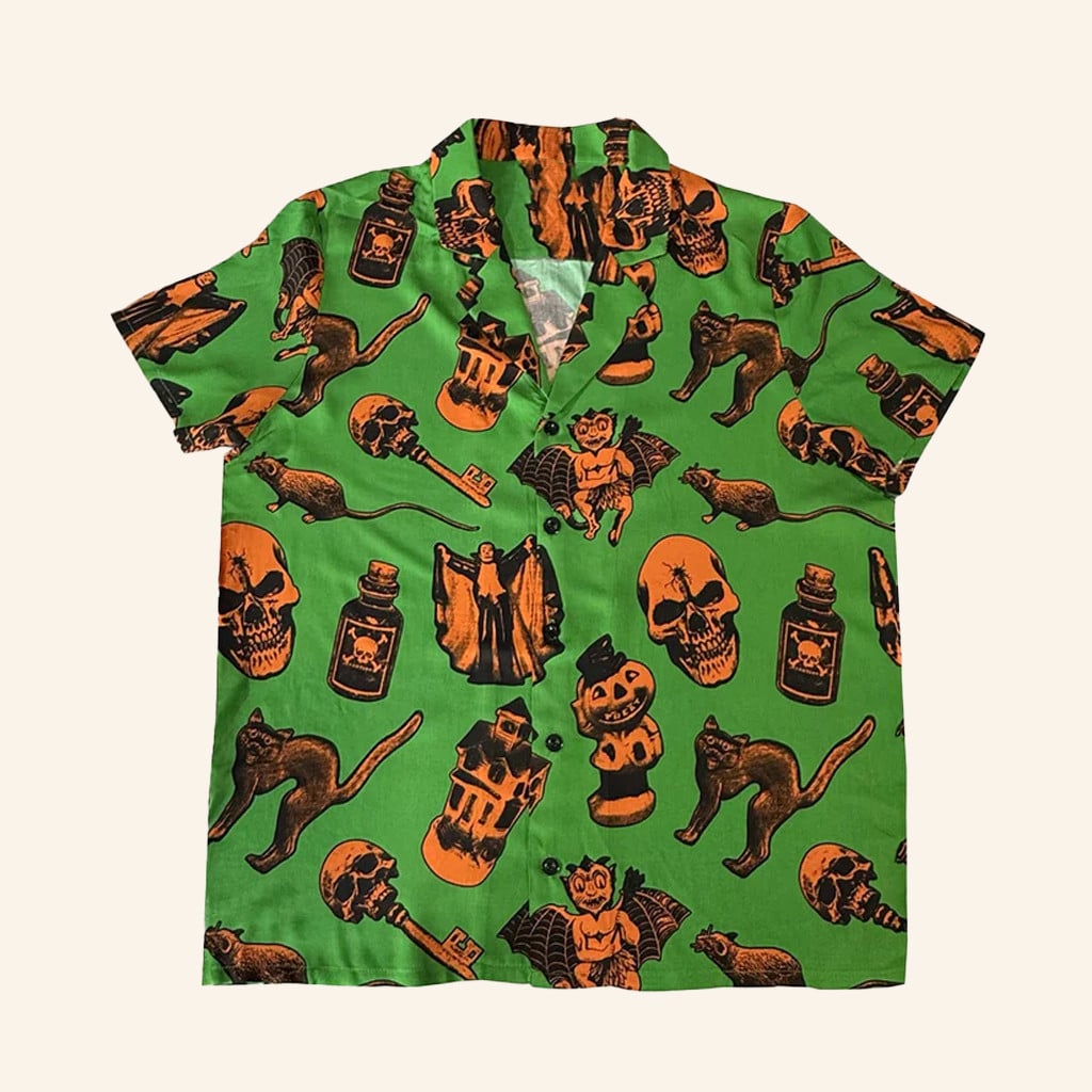 Future Monsters Merch Trick Or Trinkets Iii Button Up Shirt Halloween Gifts Ideas – Moonbestprint
