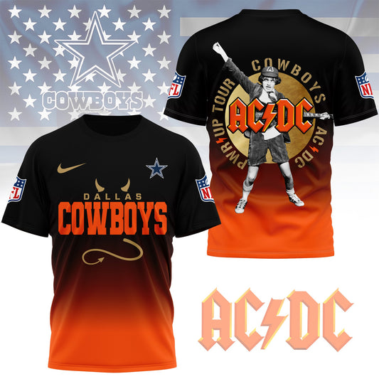 Dallas Cowboys | Premium AC/DC Fan 3D Shirt NY Moonbestprint