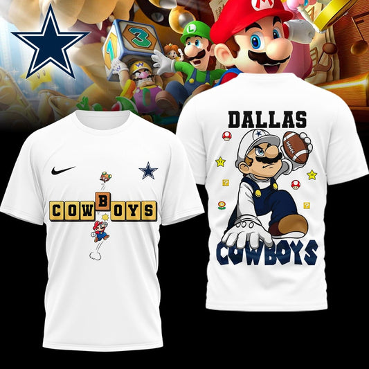 Dallas Cowboys | Premium NFL Super Mario 3D Shirt NP Moonbestprint