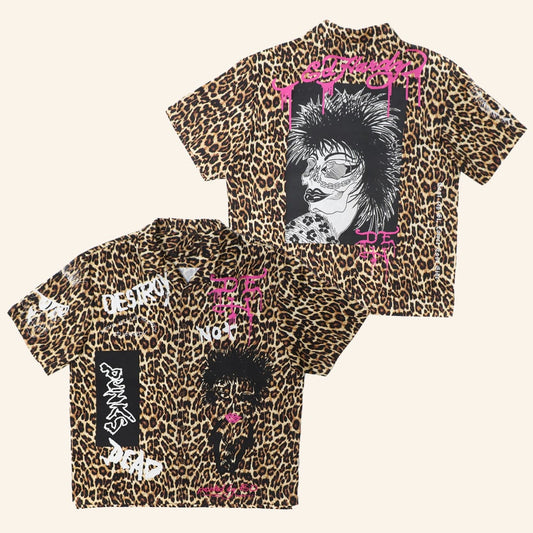 Ed Hardy Merch Punk Leopard Hawaiian Shirt Ed Hardy Shirt Christmas Gifts For Son - WearandDecor – Moonbestprint