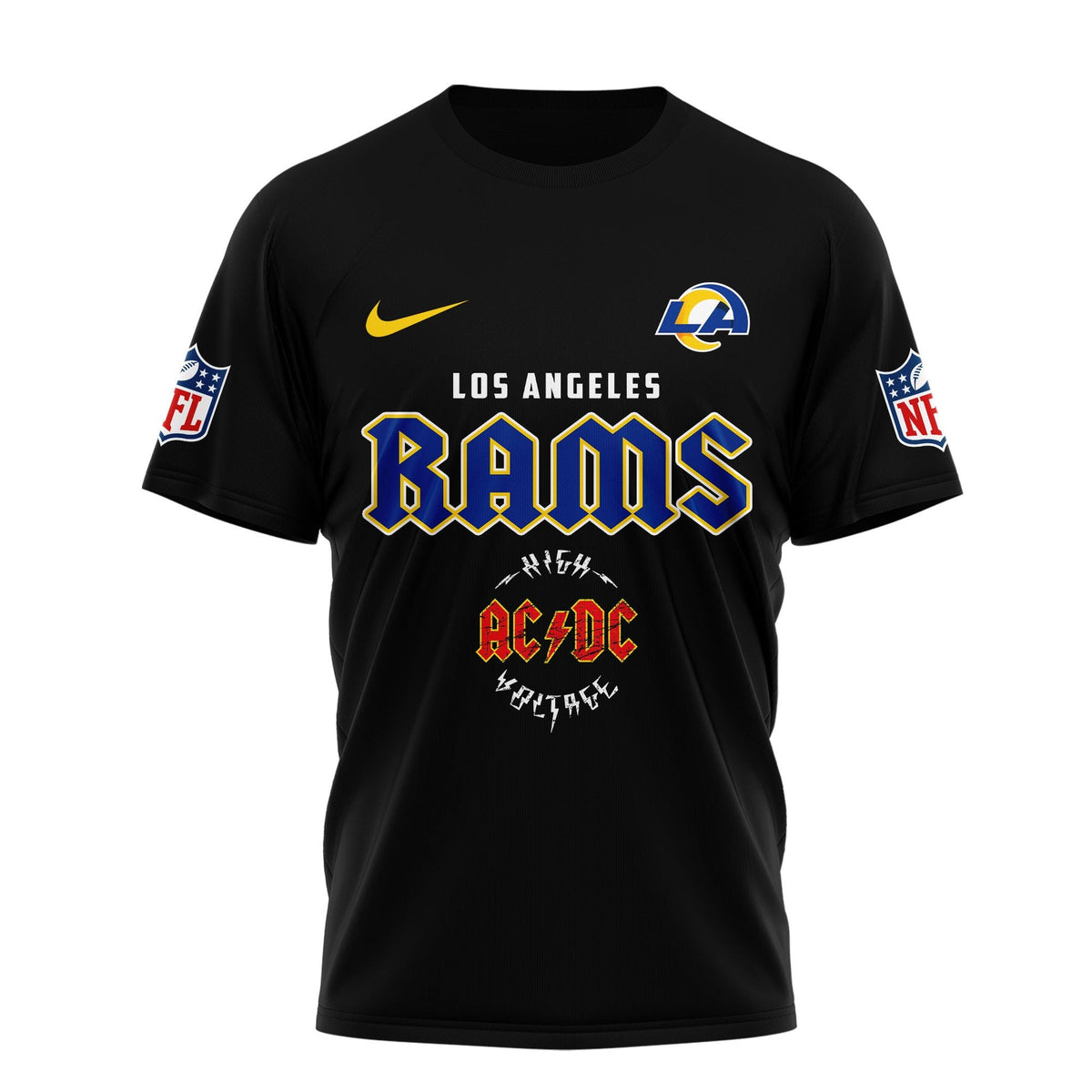 Los Angeles Rams | Premium NFL AC DC High Way To Hell 3D Shirt Moonbestprint
